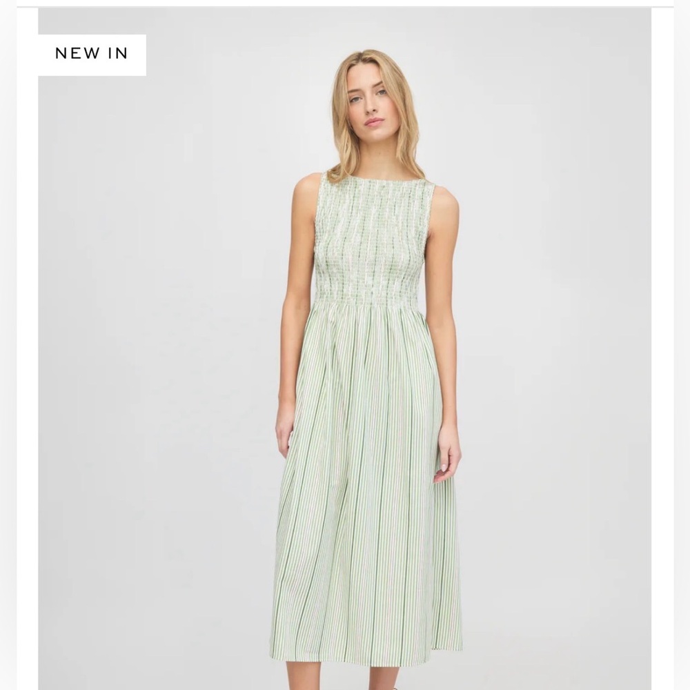Hill House Green Jacquard Stripe Cosima XS